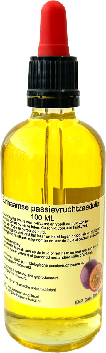 Passievruchtzaadolie puur Suriname - 100 ML koudgeperst