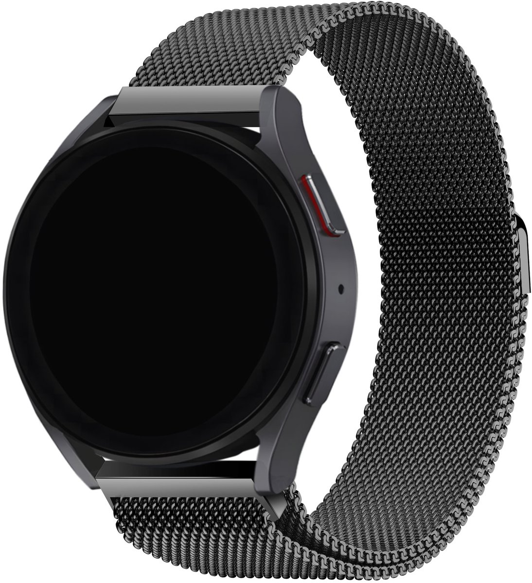 BALR 22mm Milanese band (zwart) – Compatibel met Samsung Galaxy Watch 46mm/3/Gear S3, Huawei GT 2/3/Pro, Amazfit GTR, Polar Grit/Vantage, Fossil Gen 5/6, OnePlus Watch, Xiaomi Watch/Mi – Luxe metalen horlogeband met magneetsluiting