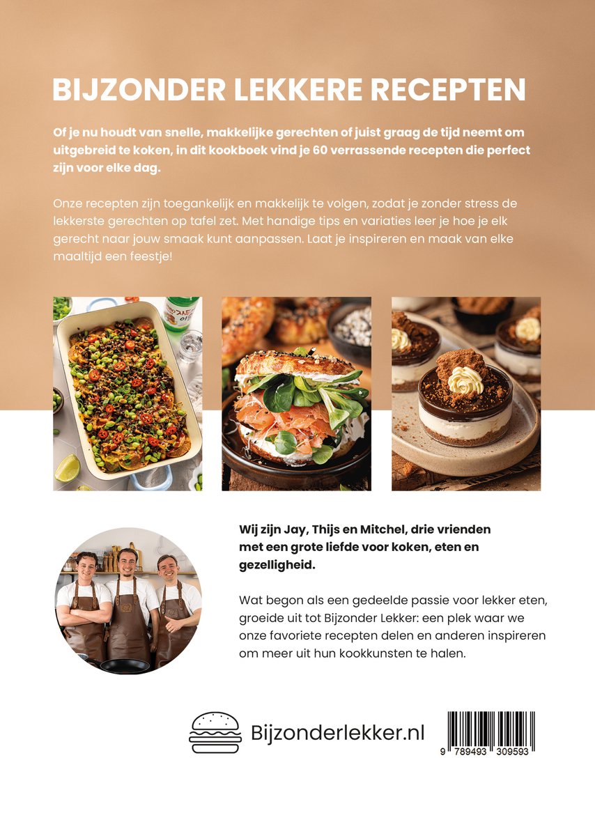 Bijzonder Lekkere Recepten - Het Complete Kookboek van bijzonderlekker.nl - 60 Heerlijke en Makkelijke Gerechten voor Elke Dag - back cover