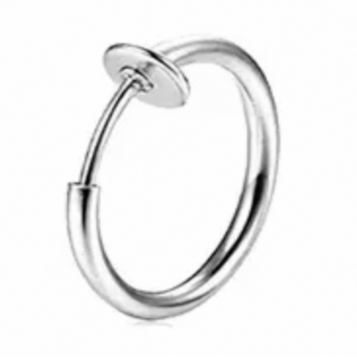 Fake -Neus -piercing- 12 mm- geen gaatje- Zilverkleur - Charme Bijoux