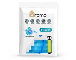 VITAMO Complete Set Vacuümzakken - 13 stuks - incl. Pomp - 4 Maten opbergzakken