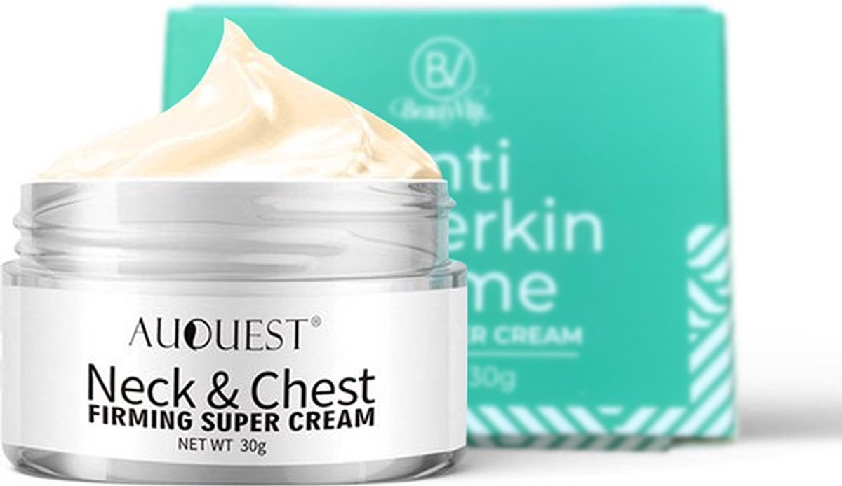 BeautyVlijt - Anti Onderkin Crème - Voor een Strakke Huid - Rimpels Verwijderen - Anti Rimpel Crème - Dubbele Kin Verwijderaar - Onderkin Afslanker - Verwijdert Rimpelende Borst - Skincare - Natuurlijke Ingrediënten - Bewezen Effectief - Anti Aging