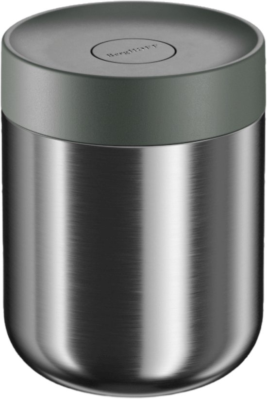 BergHOFF Home Nommie – Boîte à lunch Thermos 0 l – Boîte Thermos étanche – Garde au chaud ou au froid pendant 6 heures – Isolation à double paroi – Récipient alimentaire étanche – Acier inoxydable – Passe au lave-vaisselle – Kaki et Argent
