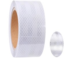 XIATIAN Reflective Tape Self Adhesive, White, 10m x 5cm Waterproof Reflective Tape, Safety Warning Strip for Cycling, Car, Motorcycle, Night Activities