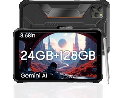 Blackview Active 5 - Tablet - 24GB RAM - 128GB ROM - Dual 4G SIM+WiFi - 8.68 inch - 6600mAh - Octa Core - Android 15 Bluetooth 5.2 - NFC - OTG - Zwart