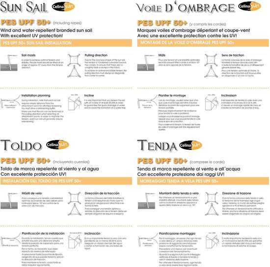 Schaduwdoeken ongelijkzijdige driehoeken - sunsails