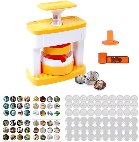Machine à badges - Machine à badges - Épingles - Jaune et Wit