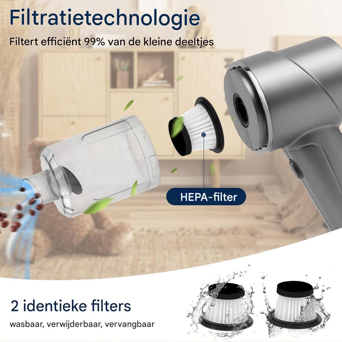 EXCITAT Handheld stofzuiger - Autostofzuiger - Draadloze - afbeelding 3