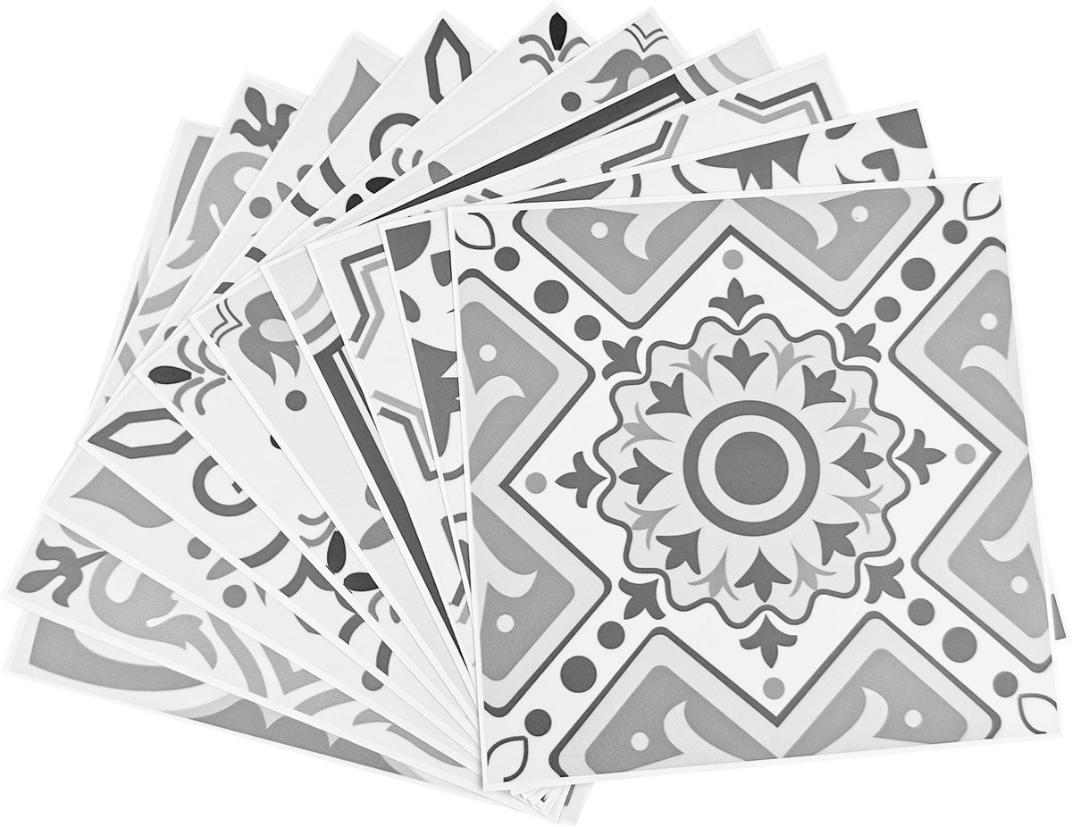 Skynzor - Tile Stickers - Keuken Stickers Tegels - Tegelstickers Badkamer 15X15 - Stickertegels - Zelfklevende Tegelstickers - 20 Stuks - Plaktegels - Peel and Stick Tile - Retro Plakstickers Tegels voor Kitchen, Toilet, Woonkamer Decoratie