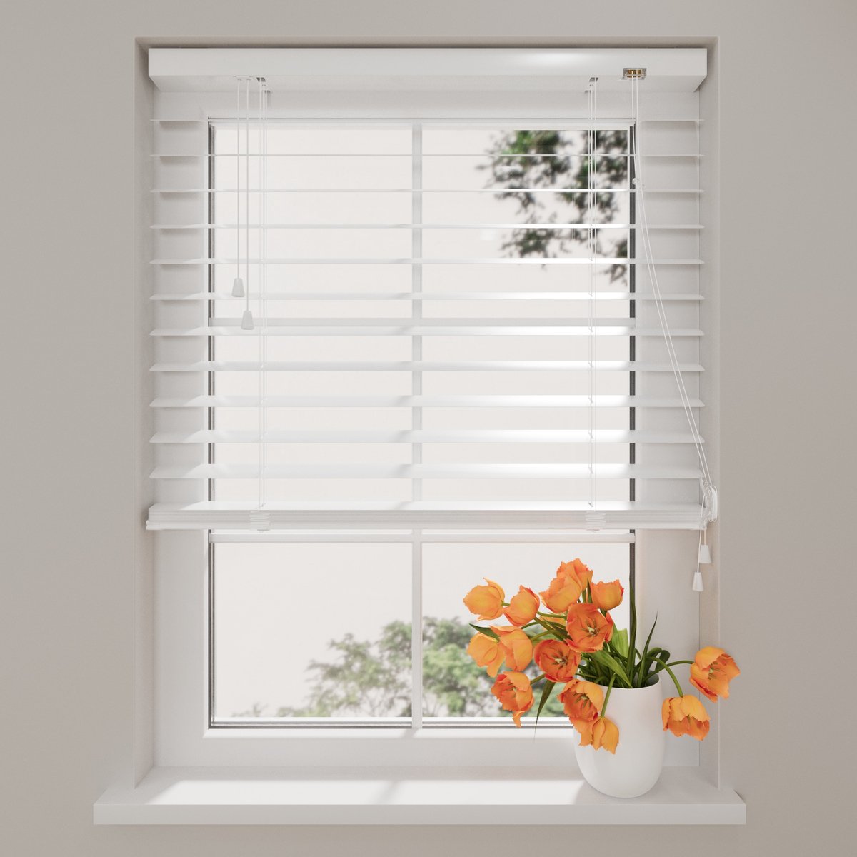 Aluminium Jaloezie Easy Matte - 50 mm - White - 80 x 180
