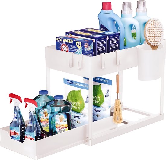 4-pack zelfklevende opbergdozen voor aan de muur, opbergdozen voor