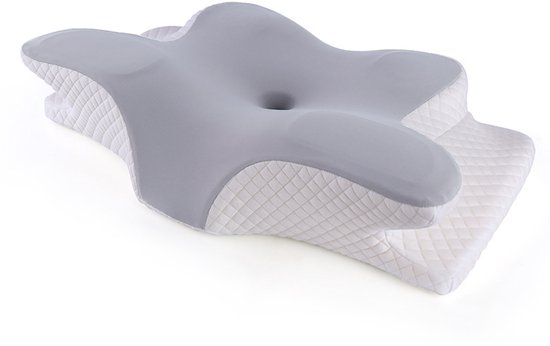 Slaapkussen-Orthopedisch Nekkussen - Ergonomisch Kussen - Butterfly Sleep Memory Foam - Comfortabele Slow Rebound - Voor Diepe Slaap - Cervicaal kussen - （Grijs）