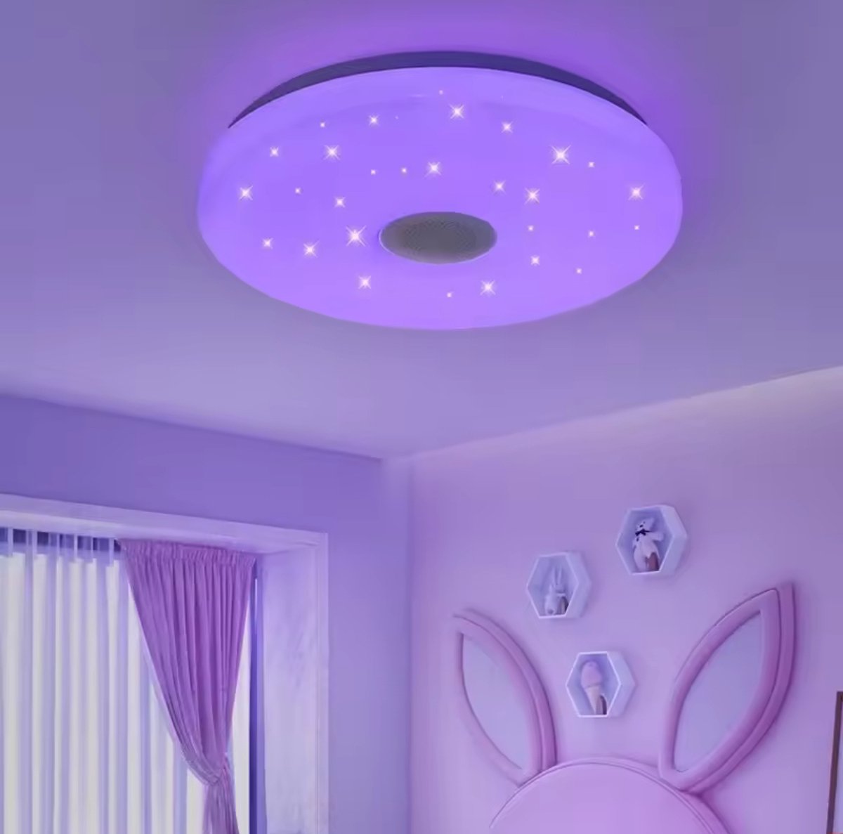 LED Smart plafondlamp met bluetooth speaker- Plafonniere- App functie- RGB Kleuren- Afstandsbediening - 36W- Slaapkamer- Woonkamer- Kinderkamer - Lichtsterkte instelbaar- Nachtlamp- Ceiling light - Plafond verlichting - ambient light - plafonniere