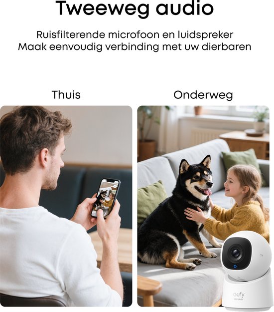 Eufy C210 Indoor Camera - 1080p HD - 360° pan en tilt - Beveiliging | bol