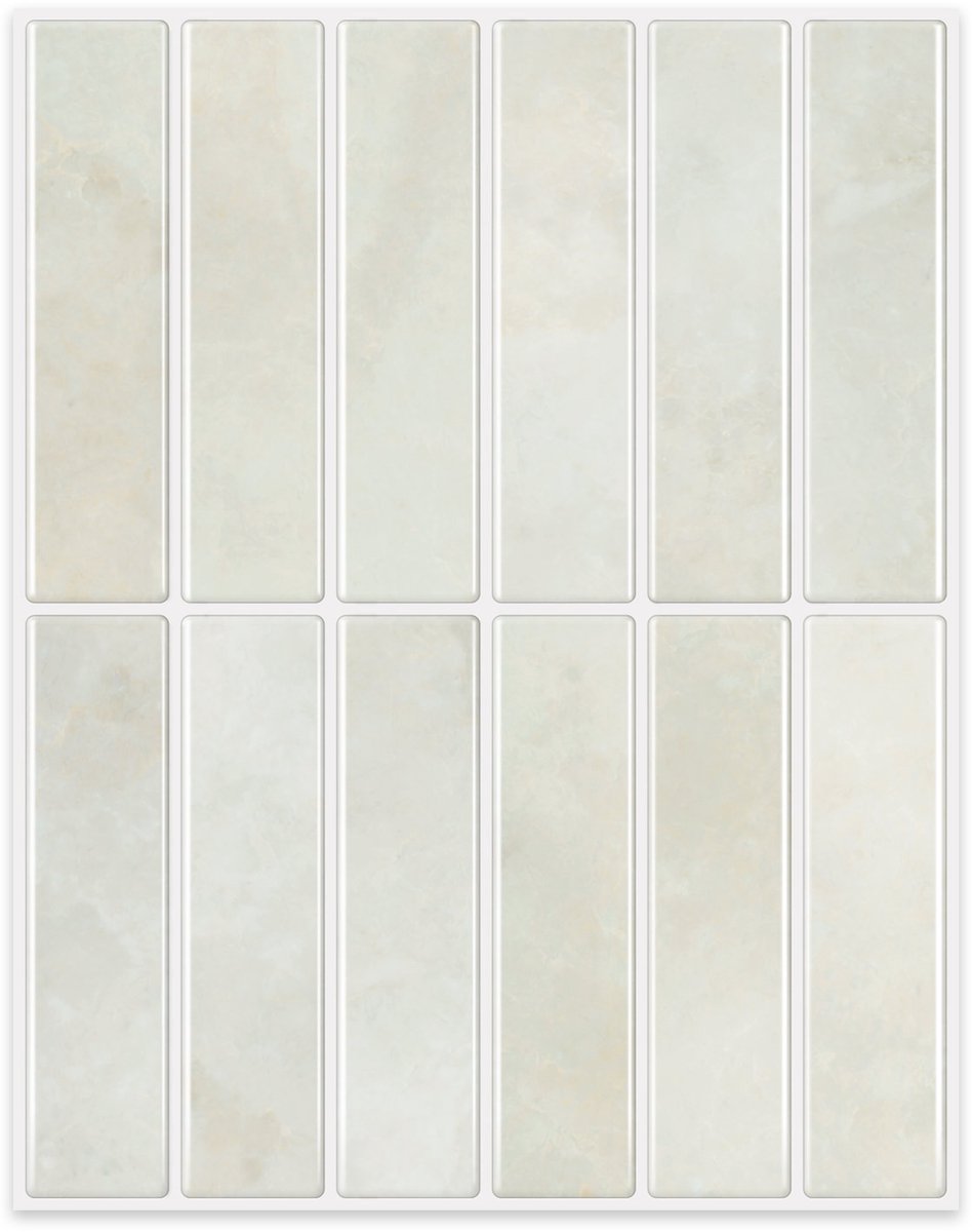 24Supply Plaktegels - 10 Stuks - Glans - Beige - 25.4x20cm