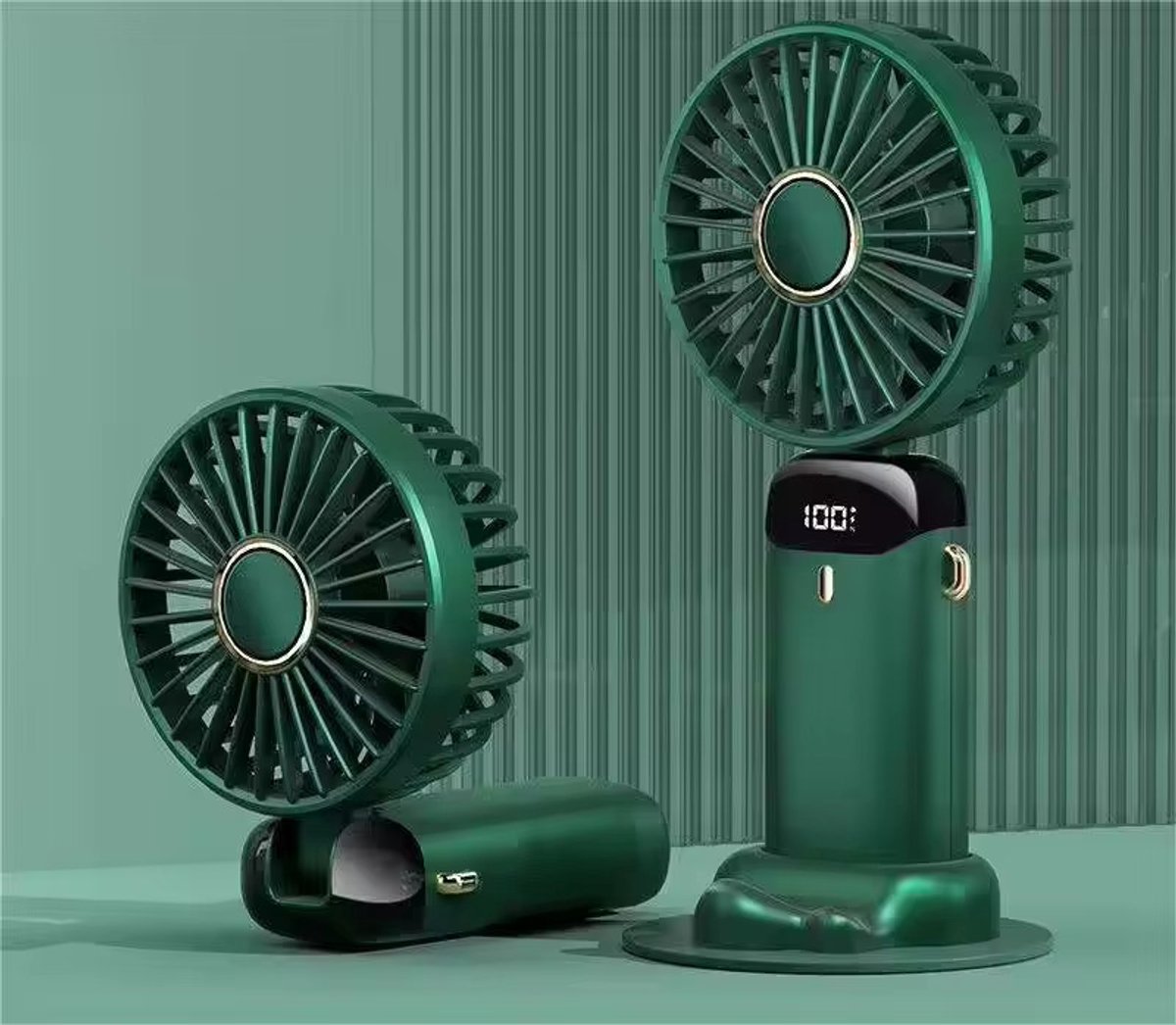 Draagbare Oplaadbare Ventilator – Compact & Stijlvol met LED-display - Trendy kleuren