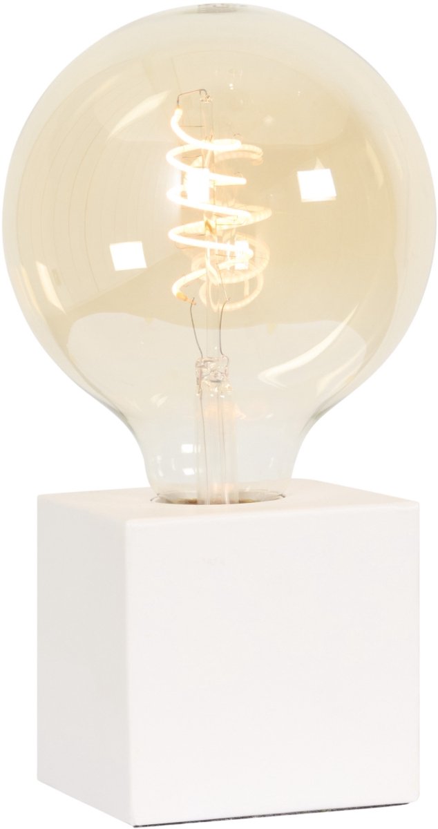 Calex Tafellamp Vierkant - E27 Fitting - Wit - Excl. lichtbron
