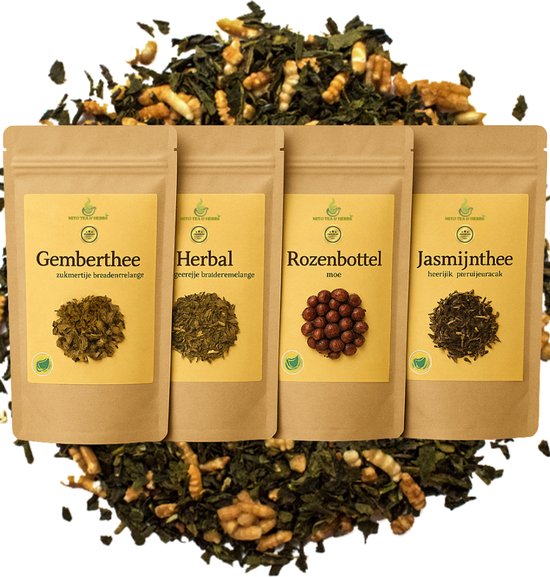 Mito Tea - Losse Thee - Deluxe Theepakket - Proefpakket Met 4 Verschillende Losse Thee * Special Taste * 4X 25 gram - Random - Voorzien Van De Beste Ingrediënten