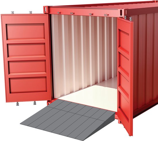 Rubbermagazijn | Oprijplaat container 16cm | 2200x1250mm | Hoogte 160mm | Voor lossen heftruck met pompwagen of heftruck