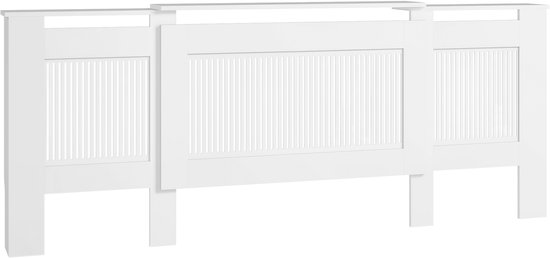 HOMCOM-Heizkörperverkleidung-Spanplatte, MDF-201L x 19B x 81,5H cm-Weiß