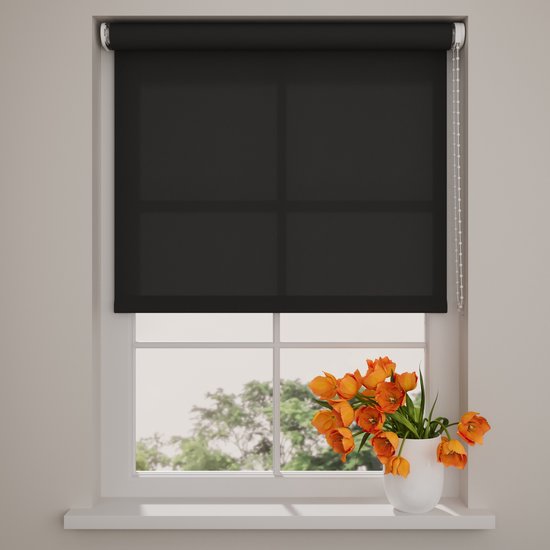 Store enrouleur Easy Translucent Black 210 x 190 cm