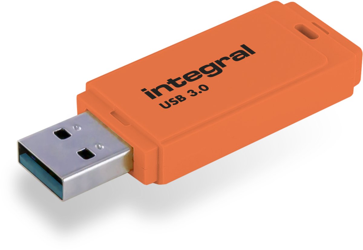 Integral Neon USB 3.0 stick 64 GB oranje