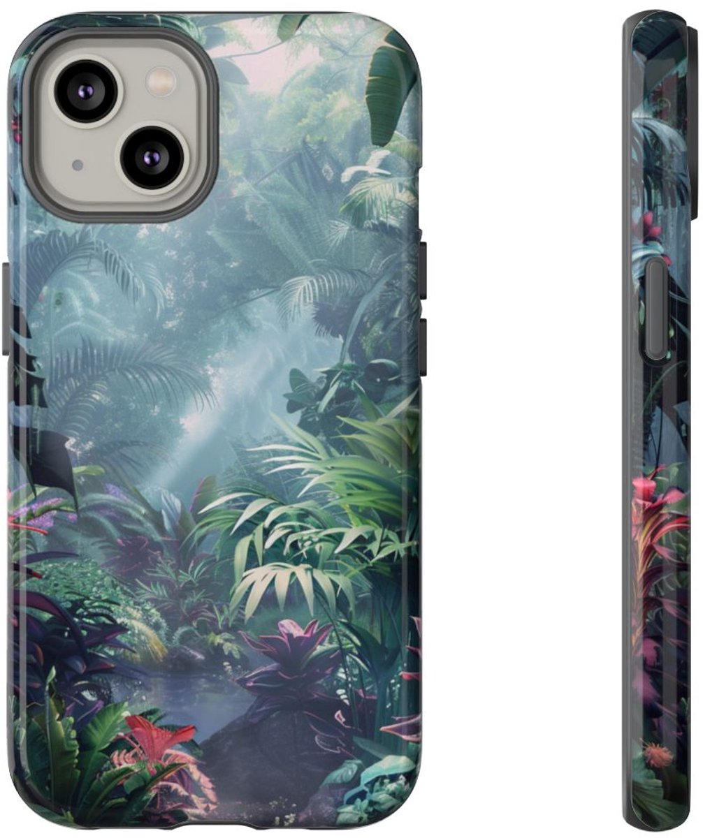 Weelderige Tropische Jungle – Telefoonhoesje Geschikt voor iPhone 14