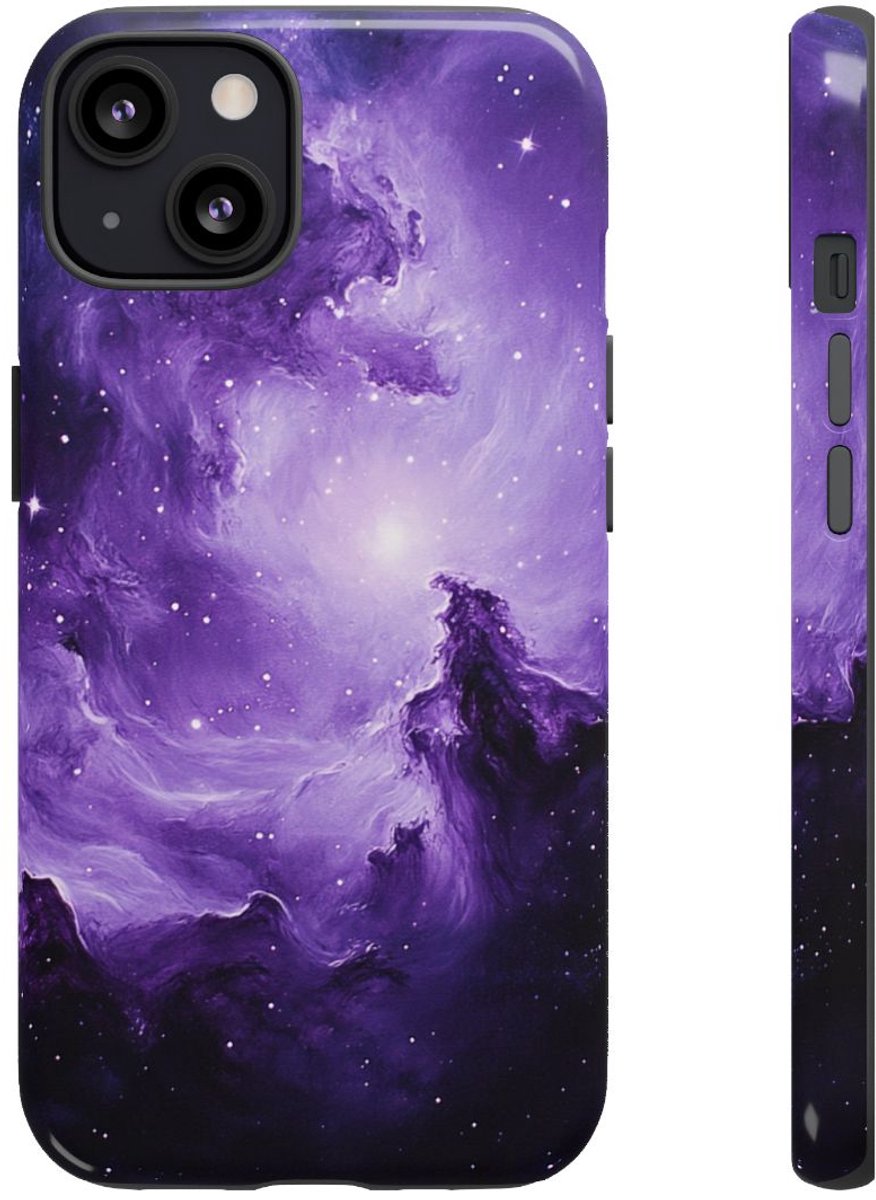 Paarse Nevelgalaxy – Telefoonhoesje Geschikt voor iPhone 13