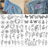 3 Feuilles Stabilisateur Broderie Soluble A4 - Motifs Floraux Pour Couture à Main - Transfert Adhésif