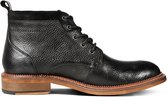 Allthemen Heren Chukka's Ronde Neus Retro - Volgraan Leer - Zwart - 40