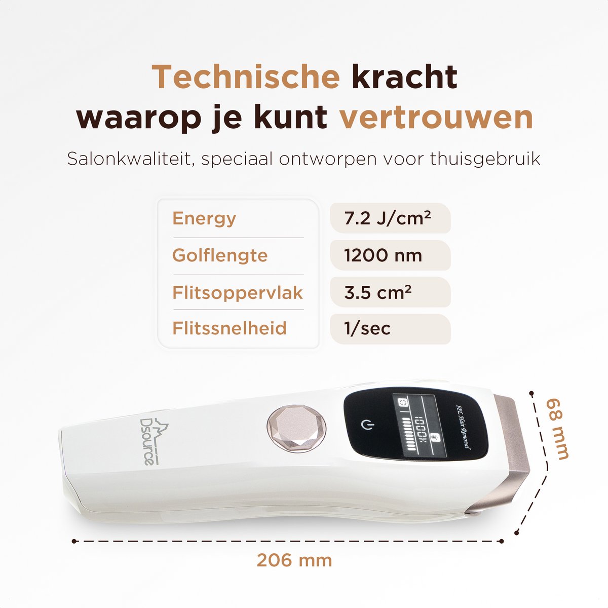 Dsource® IPL Ontharingsapparaat met 1M flitsen, 10 standen