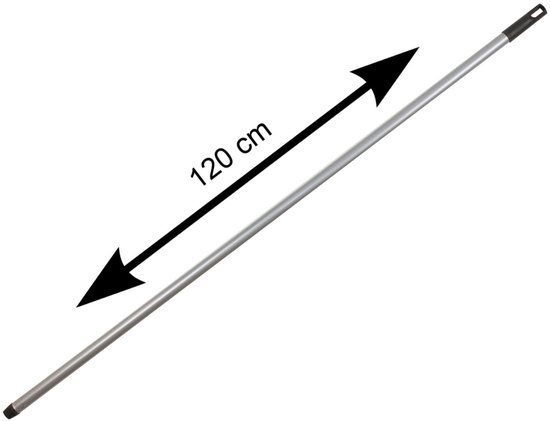 Rubberen bezem - L120 cm - rubber/metaal - grijs - kappersbezem - binnen van Sorbo — afbeelding 2