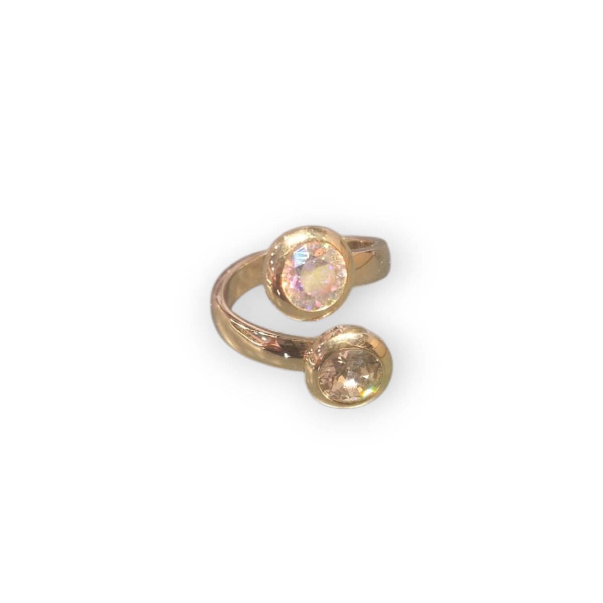 Melano Jewelry - Vivid - Venna - Maat 56 - Steentjes - Basic CZ - AB - Champagne