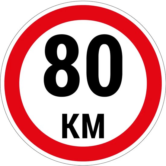 80 km sticker - 10 cm | bol