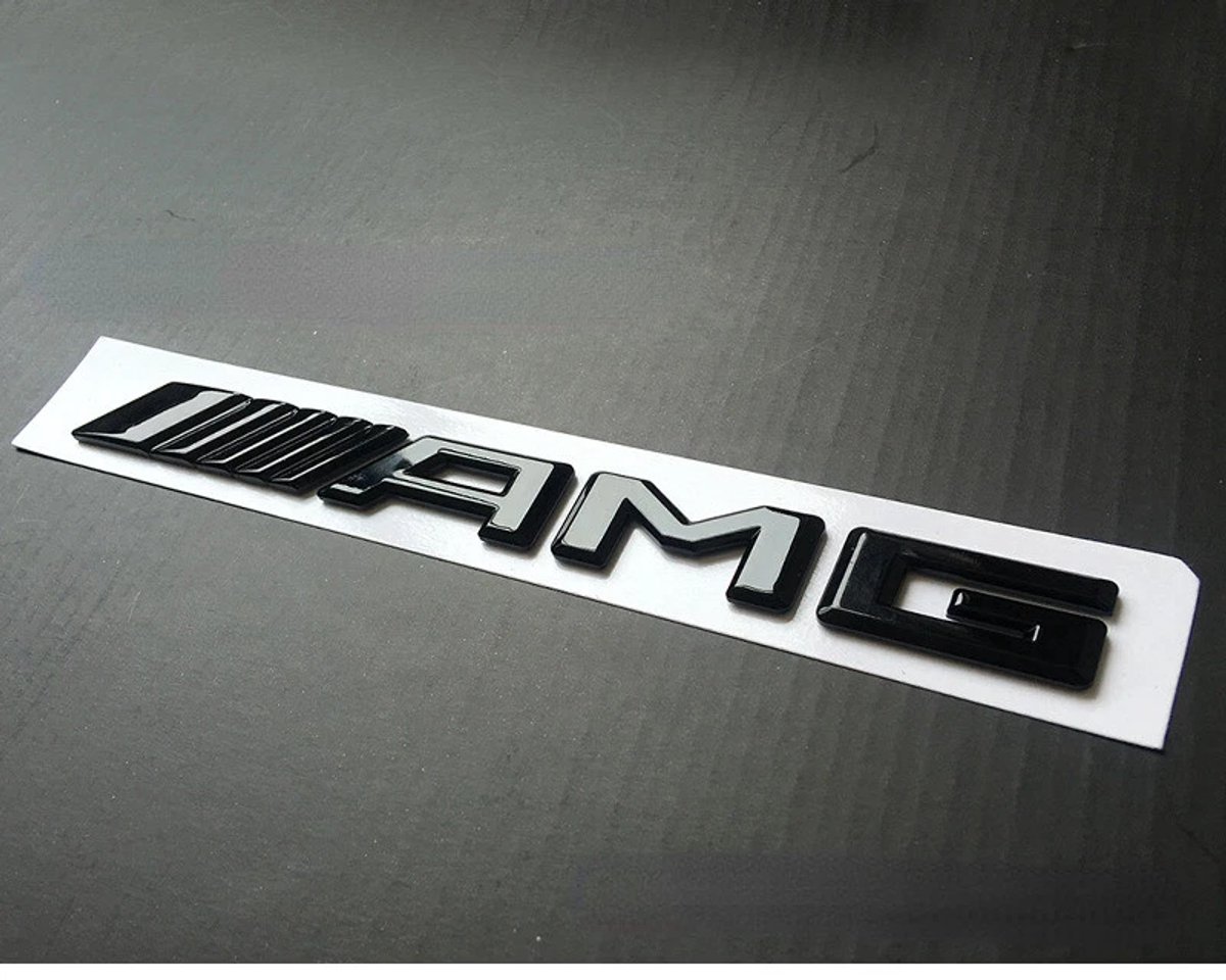 AMG Embleem - Mercedes Benz Badge - Zwart - Voor Achterklep