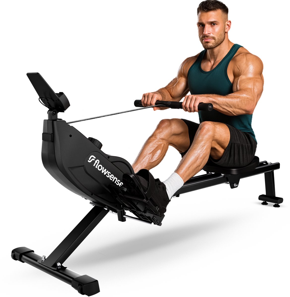 Flowsense Roeimachine Elvora Edge Zwart 16 Weerstandsniveaus