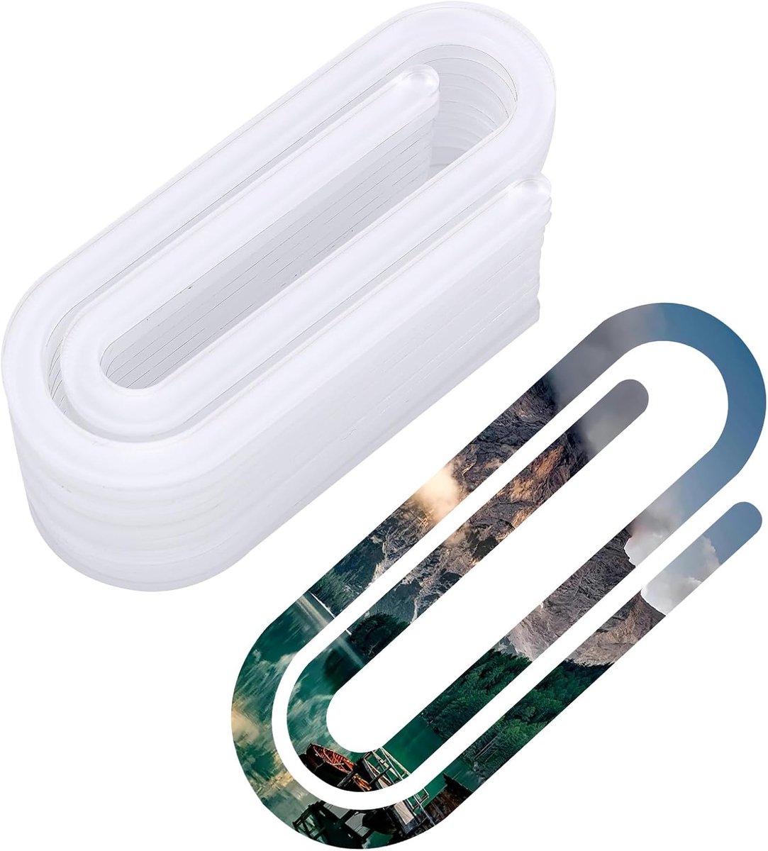Sublimatie Paperclips 7.6x3cm Enkelzijdig Sublimatie Acryl Paperclips Blanco's - Set van 10