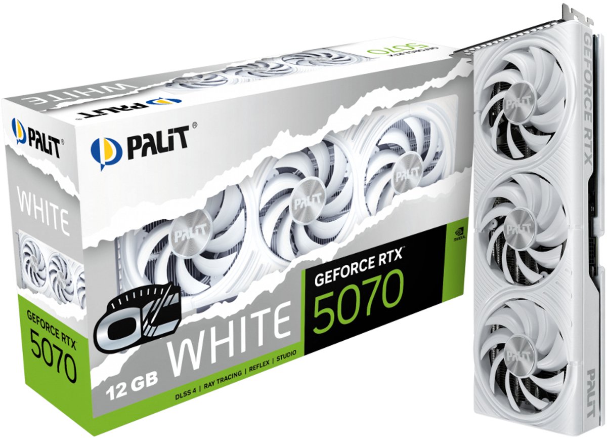 Palit GeForce RTX 5070 White OC NVIDIA 12 GB GDDR7