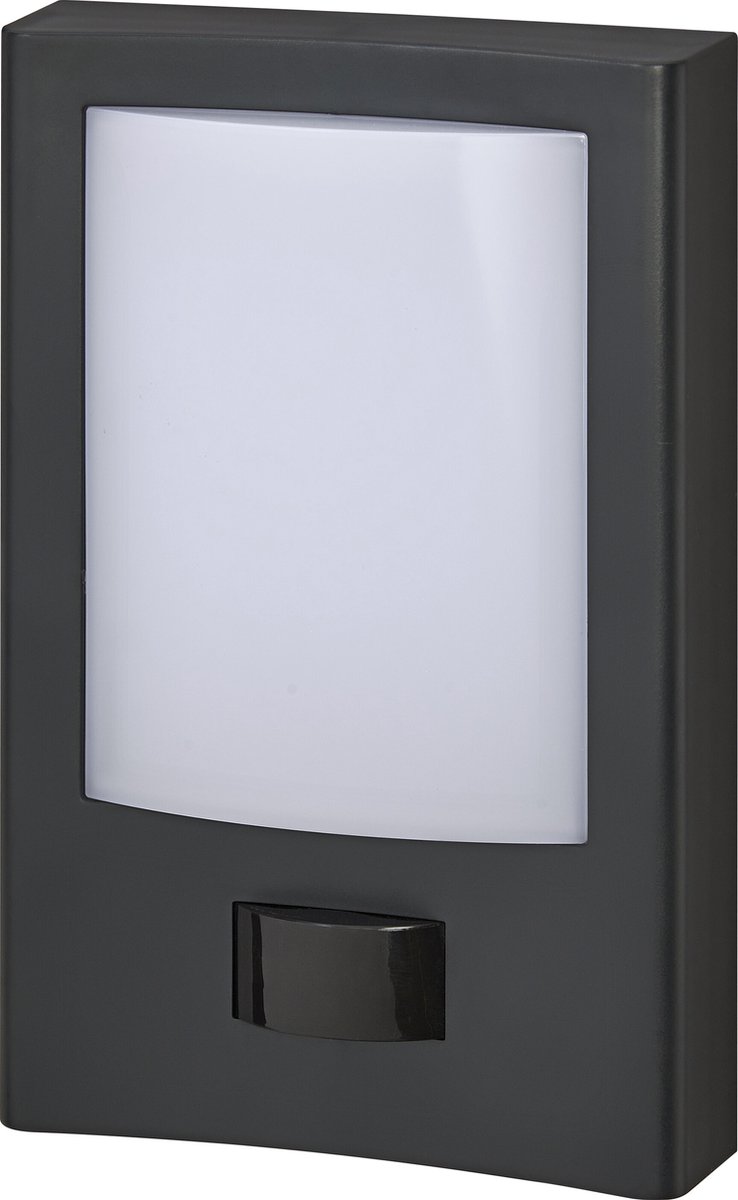 LEDVANCE ENDURA STYLE ENTRANCE buitenverlichting, 13W, 900lm, entreeverlichting, donkergrijs, bewegingsmelder, daglichtsensor, IP44 beschermingsklasse, 3.000K kleurtemperatuur, warm witte lichtkleur