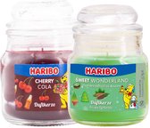 Haribo kaarsen 85gr set 2 - 1x klein cola 1x klein Sweet Wonderland