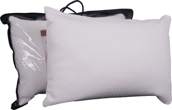 Meuba Home - Set de 2 oreillers - Oreillers en mousse à mémoire de Comfort ultime - Soulage les douleurs du cou et du dos - Convient à toutes les positions de sommeil - Design ergonomique | 60x40x14cm