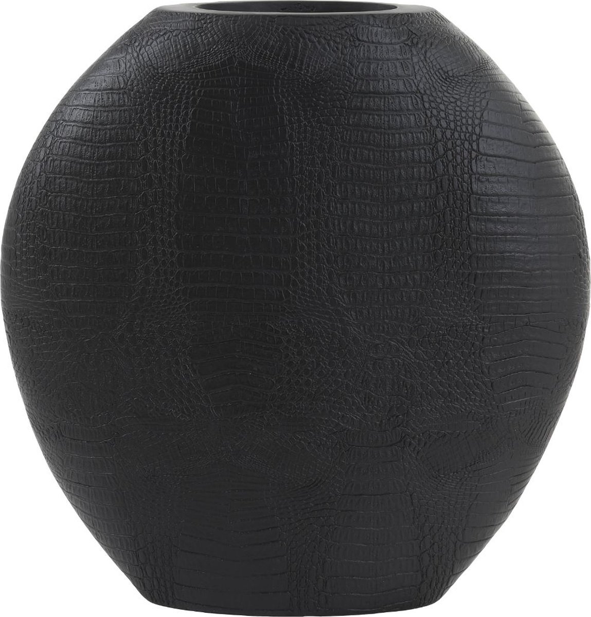 Vaas Skeld - Zwart - 39x11x40cm - Kunststof - Luxe - Bloemenvaas - Woondecoratie - Decoratieve vaas voor woonkamer of slaapkamer - Moederdag - Moederdag cadeautje - Moederdag cadeau voor mama