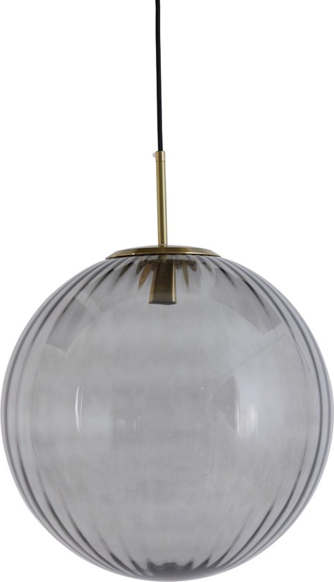 Light & Living Hanglamp Magdala - Smoke Glas- Ø48cm - Modern - Hanglampen Eetkamer, Slaapkamer, Woonkamer
