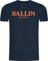 Ballin Est. 2013 T-Shirt Navy Oranje Maat S