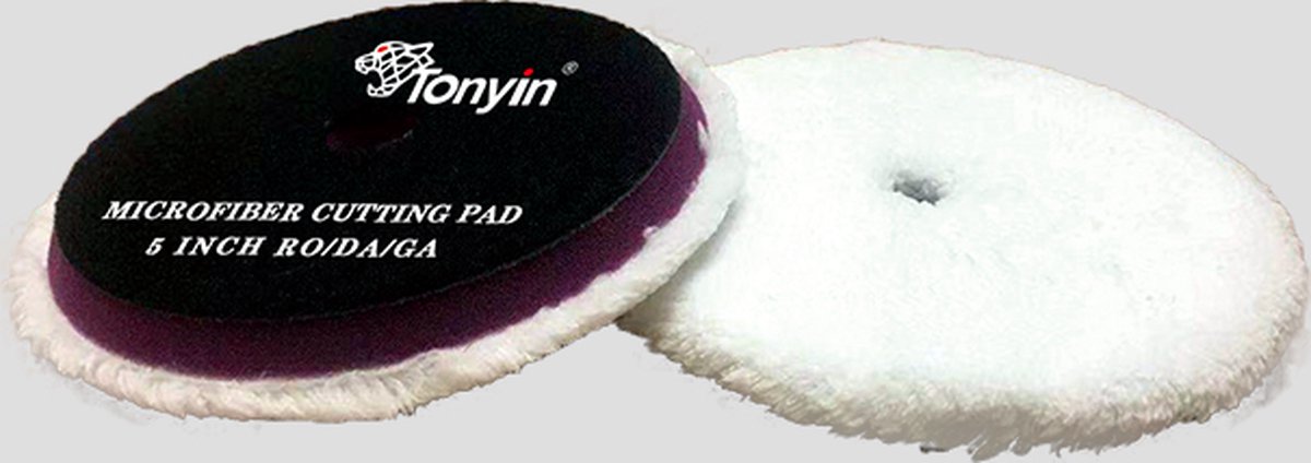 TONYIN | Microfiber cutting pad | 125mm | Extreme correctiekracht | Polijstpad | Medium cut | TP08A