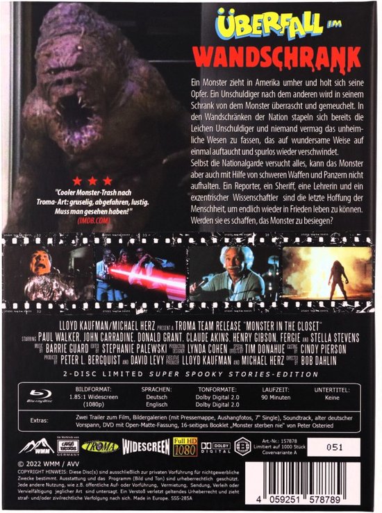 Monster in the Closet [Blu-Ray] (Blu-ray), Denise DuBarry Dvd's