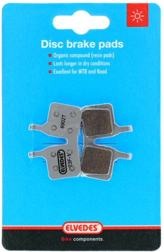Elvedes Schijfremblokset 6902t (per Paar) Grijs
