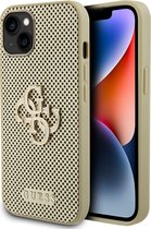Guess iPhone 15 Plus Hardcase hoesje – 4G – Big Metal Logo – Goud