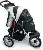 Comfort EFA Buggy voor huisdieren IPS-070 zwart/zilver opvouwbare buggy voor honden en katten