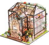 CNL Sight Modelbouw Miniatuur bouwpakket-XL bouwpakket-DIY bloemenruimtemodel-Jenny huis-miniatuur poppenhuis-handgemaakt houten model-Met LED verlichting- 33 x 21 x 5 cm-voor 14 jaar + kinderen